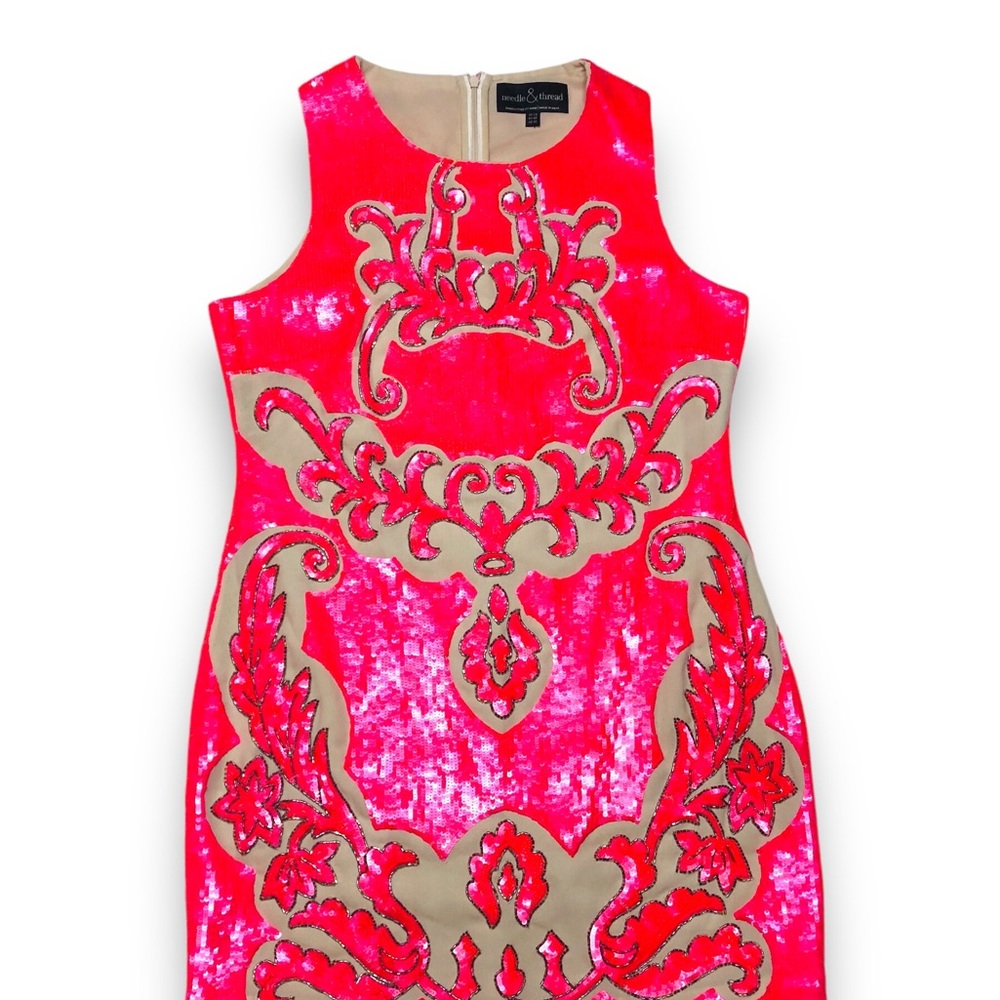 Needle & Thread Pink Sheath Mini Dress